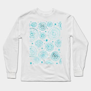 Abstract watercolor sparkles – turquoise Long Sleeve T-Shirt